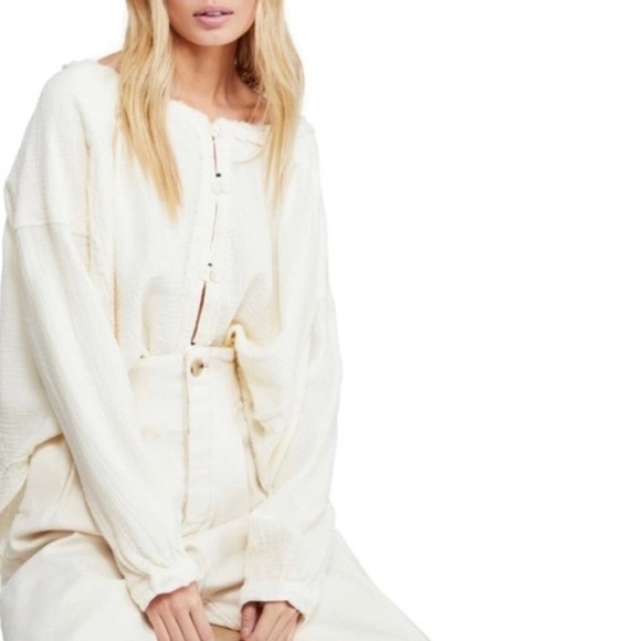 (A11) Free People Moving Mountains Front Tie Button, Size Small, NWT - Picture 8 of 8